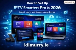 IPTV Smarters Pro app running on a Firestick and phone showing live channels